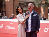 Andrea Bocelli and Veronica Bocelli attend the ''Andrea Bocelli 30 - The Celebration'' photocall at Auditorium Parco Della Musica in Rome, I...