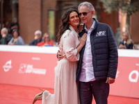 Andrea Bocelli and Veronica Bocelli attend the ''Andrea Bocelli 30 - The Celebration'' photocall at Auditorium Parco Della Musica in Rome, I...