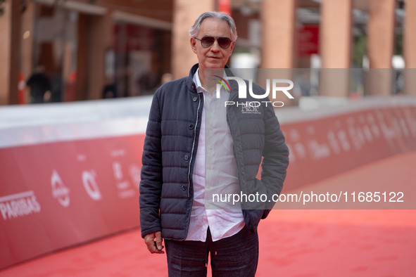 Andrea Bocelli attends the ''Andrea Bocelli 30 - The Celebration'' photocall at Auditorium Parco Della Musica in Rome, Italy, on October 20,...