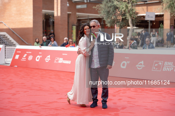 Andrea Bocelli and Veronica Bocelli attend the ''Andrea Bocelli 30 - The Celebration'' photocall at Auditorium Parco Della Musica in Rome, I...