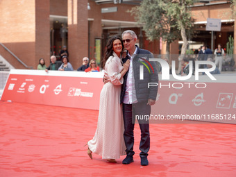 Andrea Bocelli and Veronica Bocelli attend the ''Andrea Bocelli 30 - The Celebration'' photocall at Auditorium Parco Della Musica in Rome, I...