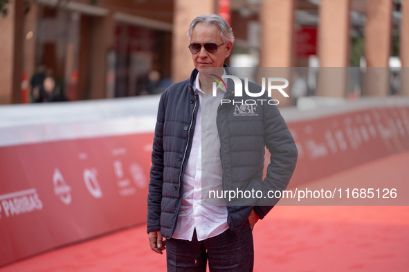 Andrea Bocelli attends the ''Andrea Bocelli 30 - The Celebration'' photocall at Auditorium Parco Della Musica in Rome, Italy, on October 20,...