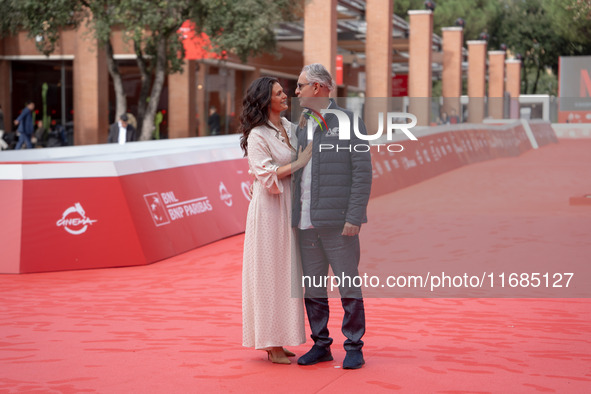 Andrea Bocelli and Veronica Bocelli attend the ''Andrea Bocelli 30 - The Celebration'' photocall at Auditorium Parco Della Musica in Rome, I...