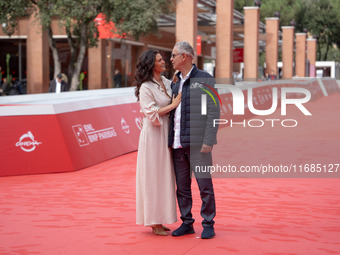 Andrea Bocelli and Veronica Bocelli attend the ''Andrea Bocelli 30 - The Celebration'' photocall at Auditorium Parco Della Musica in Rome, I...