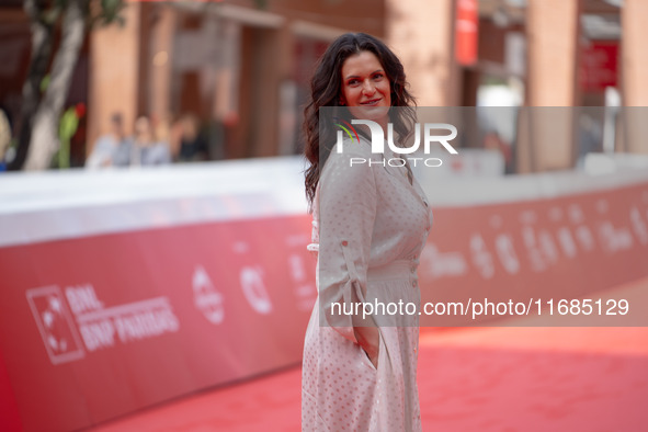 Veronica Bocelli attends the ''Andrea Bocelli 30 - The Celebration'' photocall at Auditorium Parco Della Musica in Rome, Italy, on October 2...