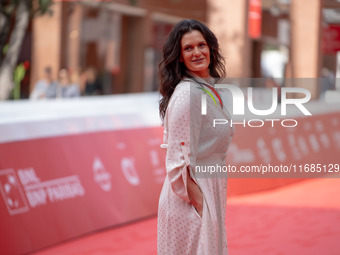 Veronica Bocelli attends the ''Andrea Bocelli 30 - The Celebration'' photocall at Auditorium Parco Della Musica in Rome, Italy, on October 2...