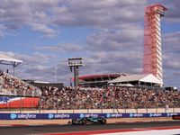 Lance Stroll of Canada drives the (18) Aston Martin Aramco Cognizant F1 Team AMR24 Mercedes during the qualifying at the Formula 1 Pirelli U...