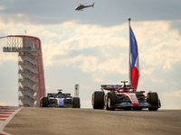 Carlos Sainz Jr. of Spain drives the (55) Scuderia Ferrari SF-24 Ferrari during the qualifying at the Formula 1 Pirelli United States Grand...