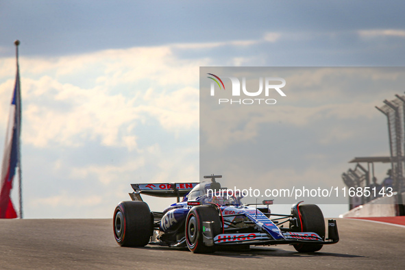 Liam Lawson of New Zealand drives the (30) Visa Cash app RB VCARB01 Honda RBPT during the qualifying for the Formula 1 Pirelli United States...