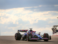 Liam Lawson of New Zealand drives the (30) Visa Cash app RB VCARB01 Honda RBPT during the qualifying for the Formula 1 Pirelli United States...