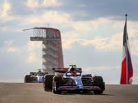 Yuki Tsunoda of Japan drives the (22) Visa Cash app RB VCARB01 Honda RBPT during the qualifying for the Formula 1 Pirelli United States Gran...