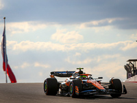 Lando Norris of the UK drives the McLaren F1 Team MCL38 Mercedes during the qualifying for the Formula 1 Pirelli United States Grand Prix 20...