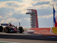 Carlos Sainz Jr. of Spain drives the (55) Scuderia Ferrari SF-24 Ferrari during the qualifying at the Formula 1 Pirelli United States Grand...