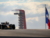 Sergio Perez of Mexico drives the (11) Oracle Red Bull Racing RB20 Honda RBPT during the qualifying for the Formula 1 Pirelli United States...