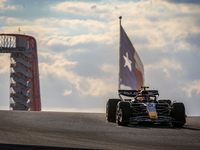 Sergio Perez of Mexico drives the (11) Oracle Red Bull Racing RB20 Honda RBPT during the qualifying for the Formula 1 Pirelli United States...