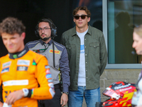 Armand Duplantis participates in the qualifying for the Formula 1 Pirelli United States Grand Prix 2024 in Austin, USA, on October 19, 2024....