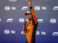 Lando Norris of the UK drives the McLaren F1 Team MCL38 Mercedes during the qualifying for the Formula 1 Pirelli United States Grand Prix 20...