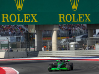 Guanyu Zhou of China drives the (24) Stake F1 Team Kick Sauber C44 Ferrari during the qualifying for the Formula 1 Pirelli United States Gra...