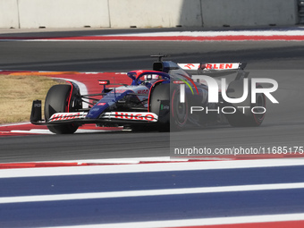 Liam Lawson of New Zealand drives the (30) Visa Cash app RB VCARB01 Honda RBPT during the qualifying for the Formula 1 Pirelli United States...