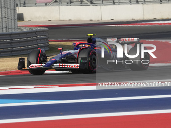 Yuki Tsunoda of Japan drives the (22) Visa Cash app RB VCARB01 Honda RBPT during the qualifying for the Formula 1 Pirelli United States Gran...