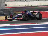 Yuki Tsunoda of Japan drives the (22) Visa Cash app RB VCARB01 Honda RBPT during the qualifying for the Formula 1 Pirelli United States Gran...