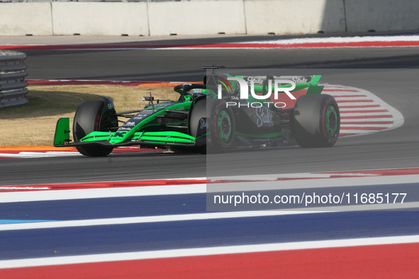 Valtteri Bottas of Finland drives the (77) Stake F1 Team Kick Sauber C44 Ferrari during the qualifying for the Formula 1 Pirelli United Stat...