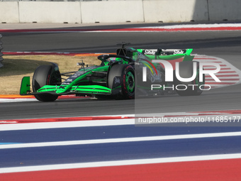 Valtteri Bottas of Finland drives the (77) Stake F1 Team Kick Sauber C44 Ferrari during the qualifying for the Formula 1 Pirelli United Stat...