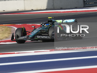 Fernando Alonso of Spain drives the (14) Aston Martin Aramco Cognizant F1 Team AMR24 Mercedes during the qualifying for the Formula 1 Pirell...