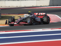 Nico Hulkenberg of Germany drives the (27) MoneyGram Haas F1 Team VF-24 Ferrari during the qualifying for the Formula 1 Pirelli United State...