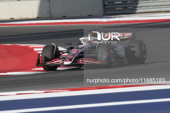 Kevin Magnussen of Denmark drives the (20) MoneyGram Haas F1 Team VF-24 Ferrari during the qualifying for the Formula 1 Pirelli United State...