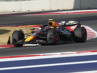 Sergio Perez of Mexico drives the (11) Oracle Red Bull Racing RB20 Honda RBPT during the qualifying for the Formula 1 Pirelli United States...