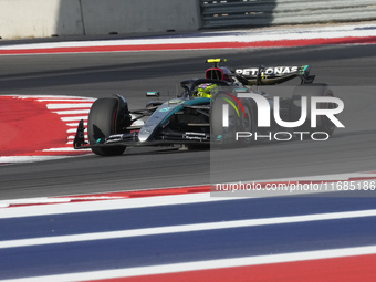 Lewis Hamilton of the UK drives the (44) Mercedes-AMG Petronas F1 Team F1 W15 E Performance Mercedes during the qualifying at the Formula 1...