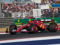 Charles Leclerc of Monaco drives the (16) Scuderia Ferrari SF-24 Ferrari during the qualifying for the Formula 1 Pirelli United States Grand...