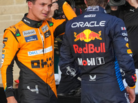 Lando Norris of the UK drives the McLaren F1 Team MCL38 Mercedes during the qualifying for the Formula 1 Pirelli United States Grand Prix 20...