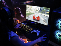 Gamers play video games at the Thailand Game Show 2024 in Bangkok, Thailand, on October 20, 2024. The Thailand Game Show 2024 gaming event t...