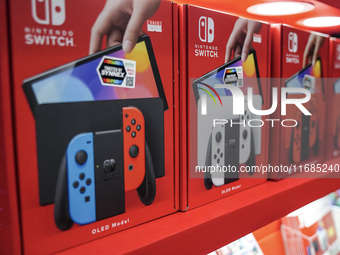 A Nintendo Switch game is for sale at the Thailand Game Show 2024 in Bangkok, Thailand, on October 20, 2024. The Thailand Game Show 2024 gam...