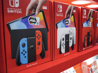 A Nintendo Switch game is for sale at the Thailand Game Show 2024 in Bangkok, Thailand, on October 20, 2024. The Thailand Game Show 2024 gam...