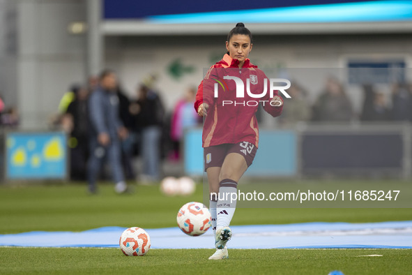 During the Barclays FA Women's Super League match between Manchester City and Aston Villa at the Joie Stadium in Manchester, England, on Oct...