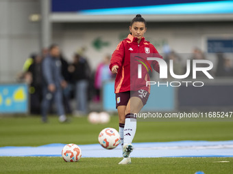 During the Barclays FA Women's Super League match between Manchester City and Aston Villa at the Joie Stadium in Manchester, England, on Oct...