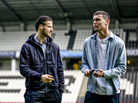 AFC Ajax Amsterdam goalkeepers Diant Ramaj and Jay Gorter participate in the match between Heracles Almelo and Ajax at the Asito Stadium for...