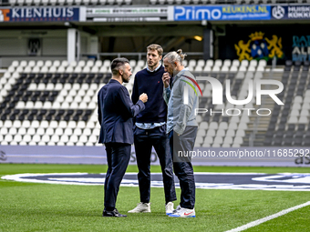 AFC Ajax Amsterdam trainer Francesco Fariolo, AFC Ajax Amsterdam forward Wout Weghorst, and AFC Ajax Amsterdam goalkeeper Remko Pasveer are...