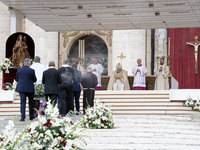 Pope Francis presides over the Holy Mass and canonization of 14 saints and martyrs from Damascus at Saint Peter's Square in the Vatican on O...