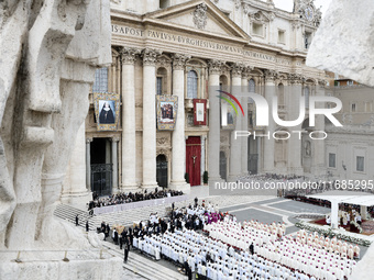 Pope Francis presides over the Holy Mass and canonization of 14 saints and martyrs from Damascus at Saint Peter's Square in the Vatican on O...