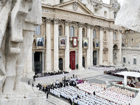 Pope Francis presides over the Holy Mass and canonization of 14 saints and martyrs from Damascus at Saint Peter's Square in the Vatican on O...