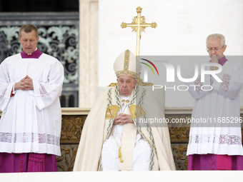 Pope Francis presides over the Holy Mass and canonization of 14 saints and martyrs from Damascus at Saint Peter's Square in the Vatican on O...