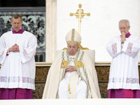 Pope Francis presides over the Holy Mass and canonization of 14 saints and martyrs from Damascus at Saint Peter's Square in the Vatican on O...