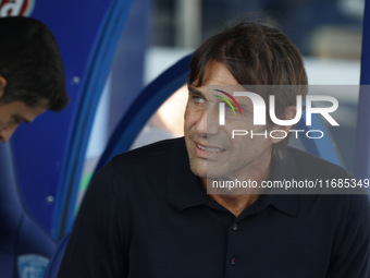 Antonio Conte coaches Napoli during the Serie A soccer match between Empoli FC and SSC Napoli at Stadio Carlo Castellani in Empoli, Italy, o...