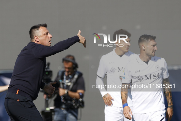 Roberto D'aversa participates in the Serie A soccer match between Empoli FC and SSC Napoli at Stadio Carlo Castellani in Empoli, Italy, on O...