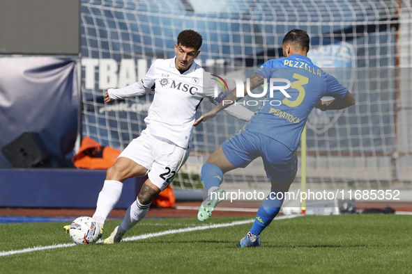 Giovanni Di Lorenzo of Napoli and Giuseppe Pezzella of Empoli play during the Serie A soccer match between Empoli FC and SSC Napoli at Stadi...