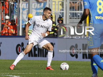 Alessandro Buongiorno of Napoli plays during the Serie A soccer match between Empoli FC and SSC Napoli at Stadio Carlo Castellani in Empoli,...